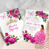 ピンクエレガント明るい赤紫色バタフライフローラキンセアニラ 招待状