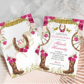 ピンクエレガント明るい赤紫色レッドローズチャラキンセアニラ 招待状