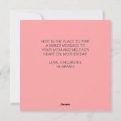 ピンクエレガント春フローラマザーズデイカード シーズンカード (裏面)