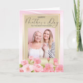 ピンクエレガント最高ののフローラお母さん永遠の母の日 カード (正面)
