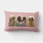 ピンクエレガント最高の数々のの写真母 ランバークッション (裏面)