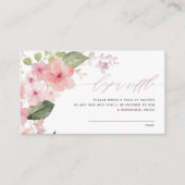 ピンクエレガント桜花おむつラッフル エンクロージャーカード (正面)