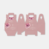 ピンクエレガント水彩花モチーフ確認記念品 フェイバーボックス (折り畳みなし)