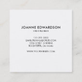 ピンクエレガント水色プロフェッショナル スクエア名刺 (裏面)