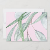 ピンクエレガント牡丹ブライダルシャワー 招待状 (裏面)