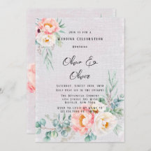 ピンクエレガント牡丹ユーカリ結婚ス