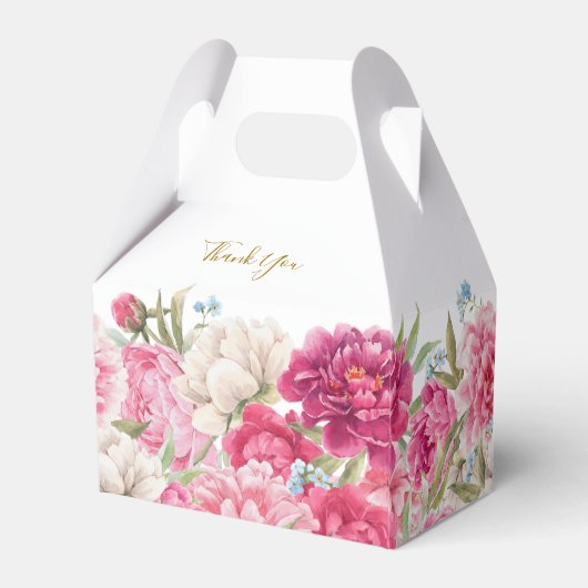 ピンクエレガント牡丹花模様結婚ズ フェイバーボックス (裏面サイド)