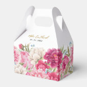 ピンクエレガント牡丹花模様結婚ズ フェイバーボックス (正面サイド)