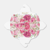 ピンクエレガント牡丹花模様結婚ズ フェイバーボックス (折り畳みなし)