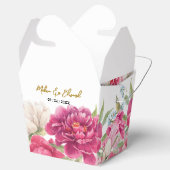 ピンクエレガント牡丹花模様結婚ズ フェイバーボックス (オープン)