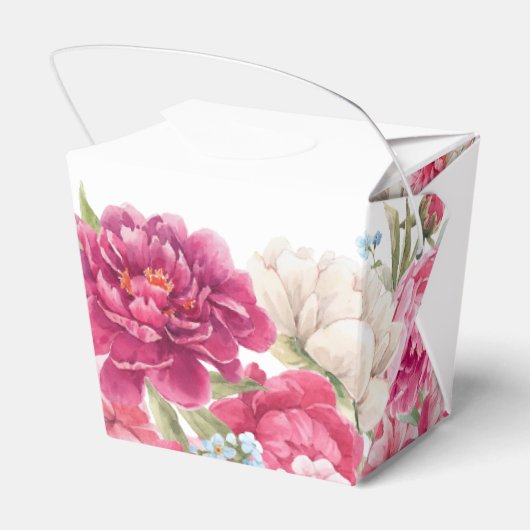 ピンクエレガント牡丹花模様結婚ズ フェイバーボックス (裏面サイド)