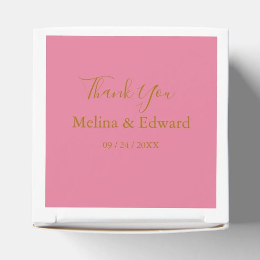 ピンクエレガント牡丹花模様結婚ズ フェイバーボックス (上部)