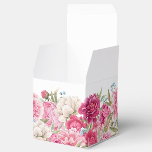 ピンクエレガント牡丹花模様結婚ズ フェイバーボックス (オープン)