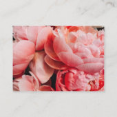 ピンクエレガント牡丹 – パーソナライズされた 名刺 (裏面)