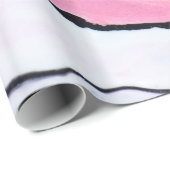 ピンクエレガント白黒大理石テクスチャ ラッピングペーパー (ロールコーナー)