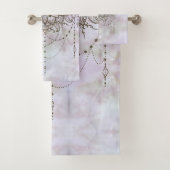 ピンクエレガント石英曼荼羅大理石 バスタオルセット (インサイチュ)