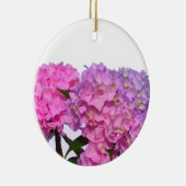 ピンクエレガント紫フローラアジサイ セラミックオーナメント (右)