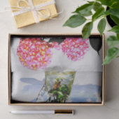 ピンクエレガント紫色の青いフローラアジサイの花束 薄葉紙 (ギフト)