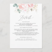 ピンクエレガント結婚フローラ情報 エンクロージャーカード (正面)