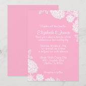 ピンクエレガント結婚式招待状 招待状 (正面/裏面)