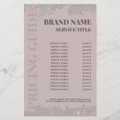 ピンクエレガント美しいサロン価格表フライヤー チラシ (正面)