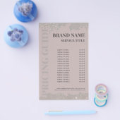 ピンクエレガント美しいサロン価格表フライヤー チラシ (シングル)