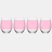 ピンクエレガント色に最高のおしゃれな「お母さん」かわいいハート ステムなしワイングラス (左)