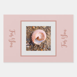 ピンクエレガント色のお祝い淡い色ので美しい貝 ラッピングペーパーシート
