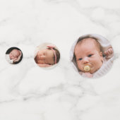 ピンクエレガント色のクレスト洗礼表 コンフェッティ (正面)