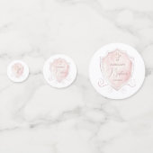 ピンクエレガント色のクレスト洗礼表 コンフェッティ (裏面)