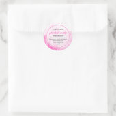 ピンクエレガント色のスパラベル ラウンドシール (バッグ)