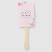 ピンクエレガント色のモダン歓迎の日程 ハンドファン (正面)