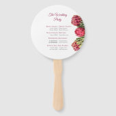 ピンクエレガント色の熱帯結婚プロテアの儀式 ハンドファン (裏面)