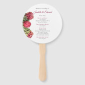 ピンクエレガント色の熱帯結婚プロテアの儀式 ハンドファン (正面)