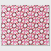 ピンクエレガント色の白い水の色のパスタイリッシュターン ラッピングペーパー (フラット)