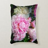 ピンクエレガント色の白い牡丹フローラ園写真 アクセントクッション (正面(垂直))