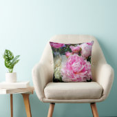ピンクエレガント色の白い牡丹フローラ園写真 クッション (椅子)