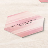 ピンクエレガント色の背景プロフェッショナル ペーパーコースター (アングル)