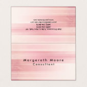 ピンクエレガント色の背景プロフェッショナル 名刺 (外部フラット)