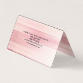 ピンクエレガント色の背景プロフェッショナル 名刺 (裏面)