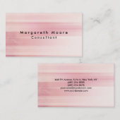 ピンクエレガント色の背景プロフェッショナル 名刺 (正面/裏面)