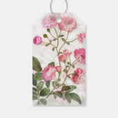 ピンクエレガント色の花の花柄 ギフトタグ (裏面)