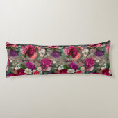 ピンクエレガント色の花 ボディピロー (裏面)