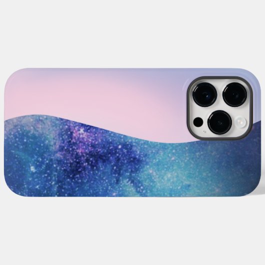 ピンクエレガント色モダン勾配銀河系グリッター星 Case-Mate iPhoneケース (裏面 (横))