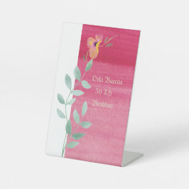 ピンクエレガント色 台座サイン