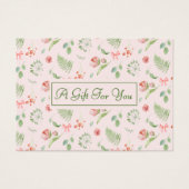 ピンクエレガント花柄フェスティバルギフトカード (正面)