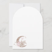 ピンクエレガント花模様ムーンスターズTiaraキンセアニラ 招待状 (裏面)