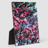 ピンクエレガント花模様咲きハナミズキ フォトプラーク (側面)