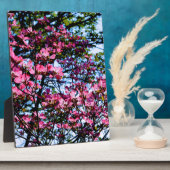 ピンクエレガント花模様咲きハナミズキ フォトプラーク (側面)