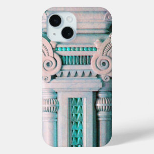 ピンクエレガント芸術的ブルーファンタジーデコール iPhone 15ケース